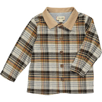 Brown/cream plaid lumberjack shacket