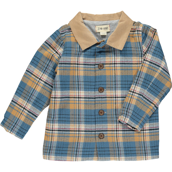 Blue/Tan Plaid Lumberjack Shirt