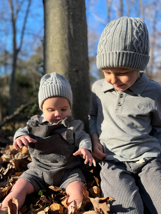 Grey GALLEON Chunky Cord Overalls