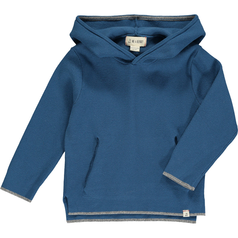 Blue hooded top