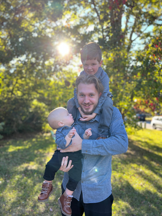 Columbia, Jersey, Blue, Stripe, stripped, stripes, Shirt, Dad, Daddy, Smart, long sleeves, sleeved, sleeve, casual, Henry, baby, Jnr, Dad, Daddy.