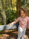 Burgundy striped Raglan tee