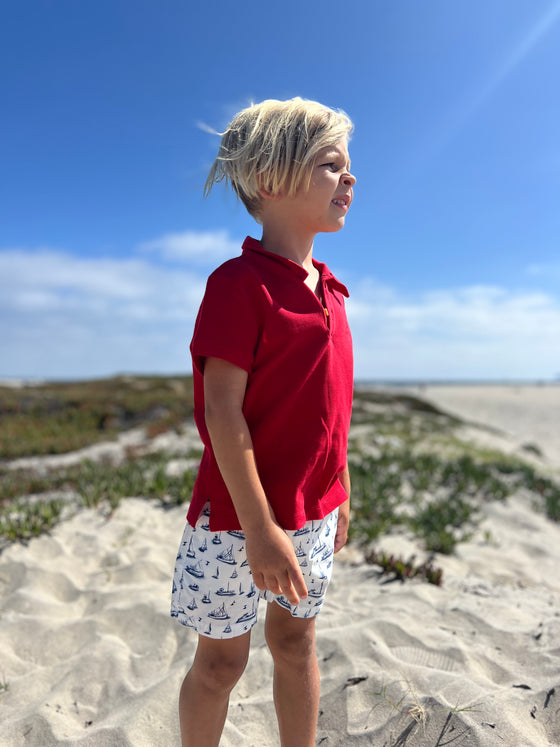 MAHALO Navy Boats Printed Shorts