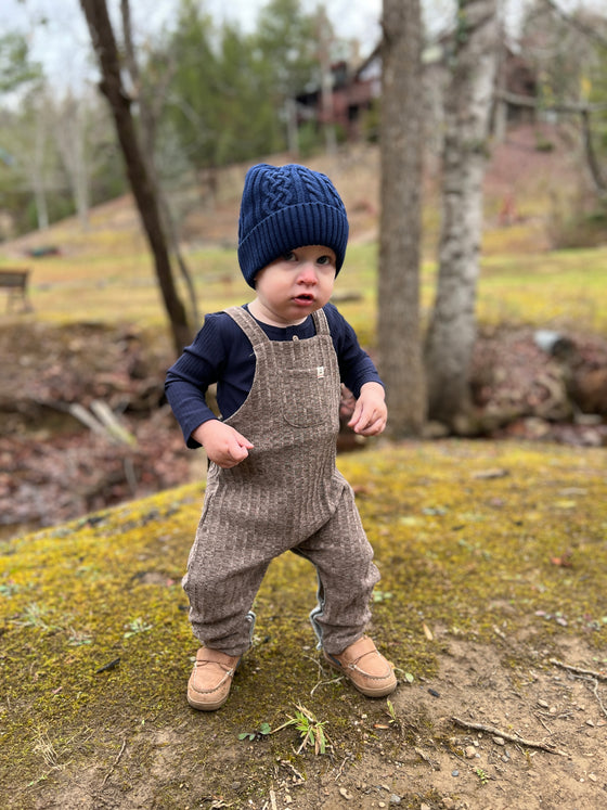 Beige knit GLEASON Jersey Overalls