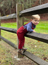 Heathered burgundy GLEASON Jersey Overalls