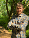 Mens Atwood Woven Shirt blue/gold plaid