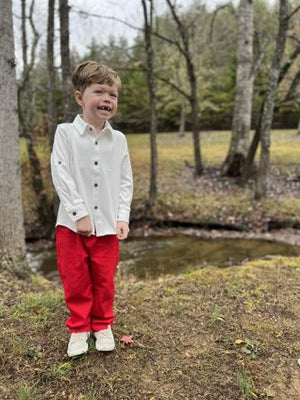 Red JAY Twill Pants