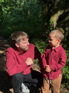 Mens Atwood Woven Shirt burgundy stripe