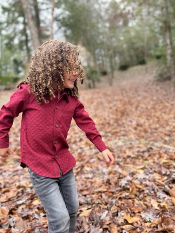 Burgundy Textured ATWOOD Woven Shirt
