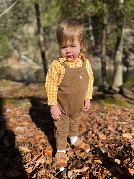 Heathered Brown GLEASON Jersey Overalls