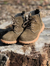 Fern Suede Boots on a log Rubber sole comfy