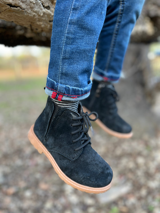 RUMBLE Black Suede Boots