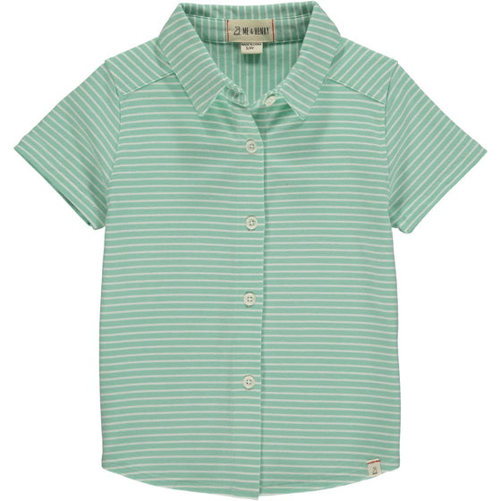 Mens Tiller Jersey Shirt sage stripe