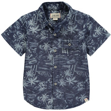  Mens Newport Woven Shirt navy hawaiian print