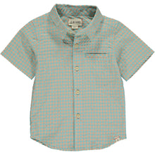  Mens Pier Woven Shirt coral/sky plaid