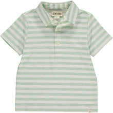  Mens Flagstaff Polo sage/white stripe