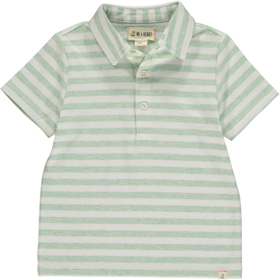 Mens Flagstaff Polo sage/white stripe