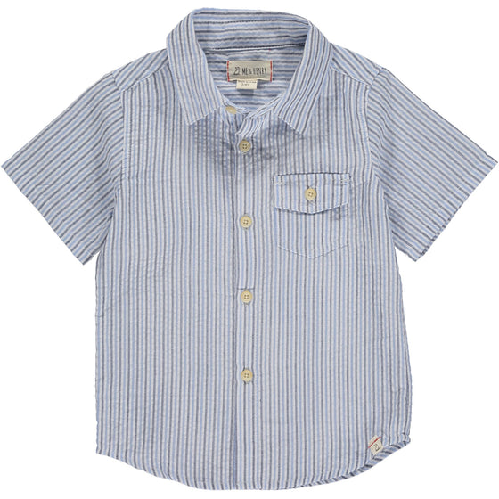 Mens Newport Woven Shirt blue/grey