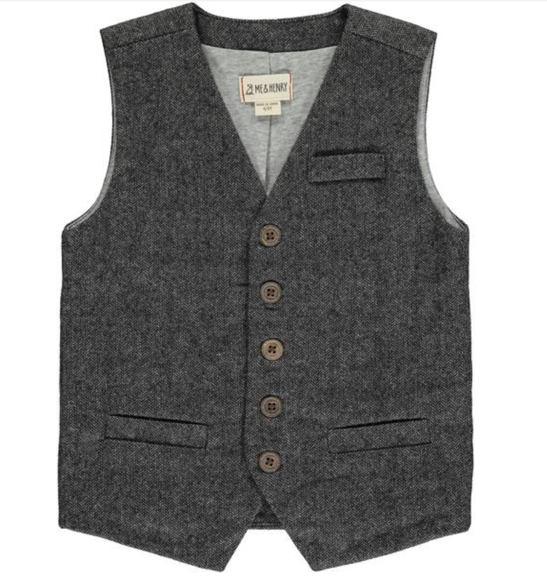Charcoal Tweed VICTOR Vest