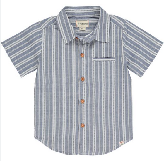 Pale Blue Stripe Woven Shirt