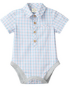 PINK/BLUE PLAID HELFORD WOVEN ONESIE