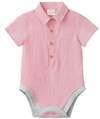 RED STRIPE SEERSUCKER HELFORD WOVEN ONESIE