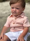 PEACH HELFORD WOVEN ONESIE