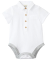 WHITE SEERSUCKER HELFORD WOVEN ONESIE