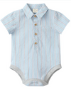 CHAMBRAY/RED STRIPE  HELFORD WOVEN ONESIE