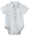 CHAMBRAY TEXTURED STRIPE HELFORD WOVEN ONESIE