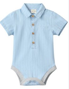  CHAMBRAY STRIPE HELFORD WOVEN ONESIE