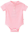 NEON PINK RAGLAN Jersey Onesie