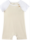 AFLOAT HEATHERED CREAM Raglan Romper