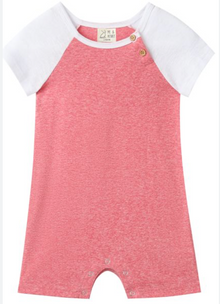 AFLOAT HEATHERED RED Raglan Romper