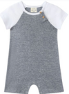 AFLOAT HEATHERED NAVY Raglan Romper