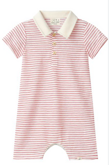  SALTASH THIN RED STRIPE POLO  Romper