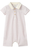 SALTASH THIN PINK STRIPE POLO  Romper