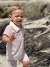 SALTASH THIN PINK STRIPE POLO  Romper