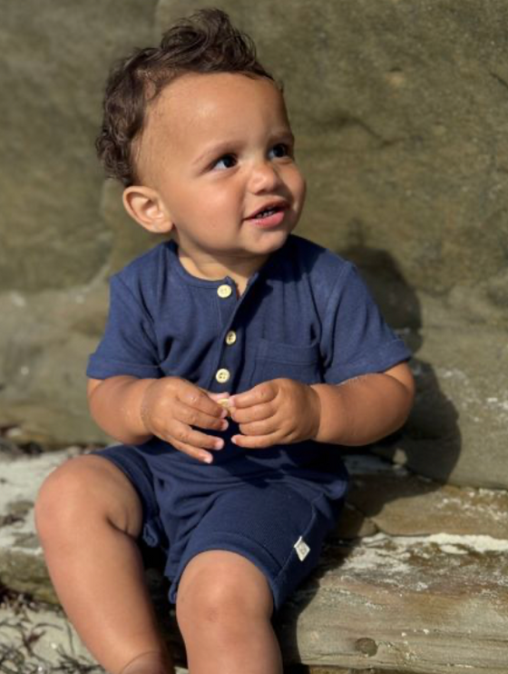 CAMBORNE NAVY Henley Romper