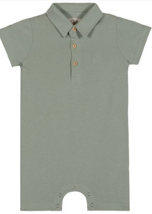  DRIFT SAGE Pique Polo Romper
