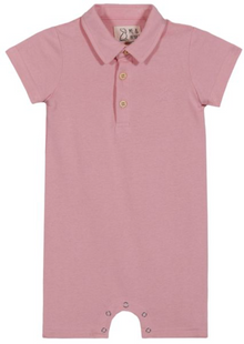  DRIFT PINK Pique Polo Romper