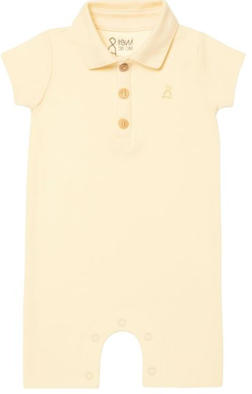 DRIFT CREAM Pique Polo Romper