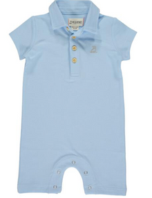  DRIFT PALE BLUE  Pique Polo Romper