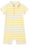 DRIFT LEMON/WHITE STRIPE Polo Romper
