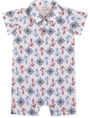 MOLOKAI RED/WHITE/BLUE ANCHORS PRINTED WOVEN ROMPER