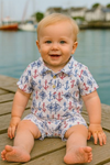 MOLOKAI RED/WHITE/BLUE ANCHORS PRINTED WOVEN ROMPER