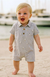 MOLOKAI GREY SEAGULLS PRINTED WOVEN ROMPER