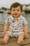 MOLOKAI WHITE HARBOUR PRINTED WOVEN ROMPER