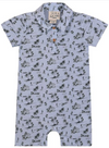 MOLOKAI CHAMBRAY ISLAND PRINTED WOVEN ROMPER