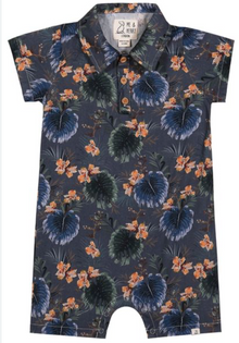  MOLOKAI NAVY FLORAL PRINTED WOVEN ROMPER